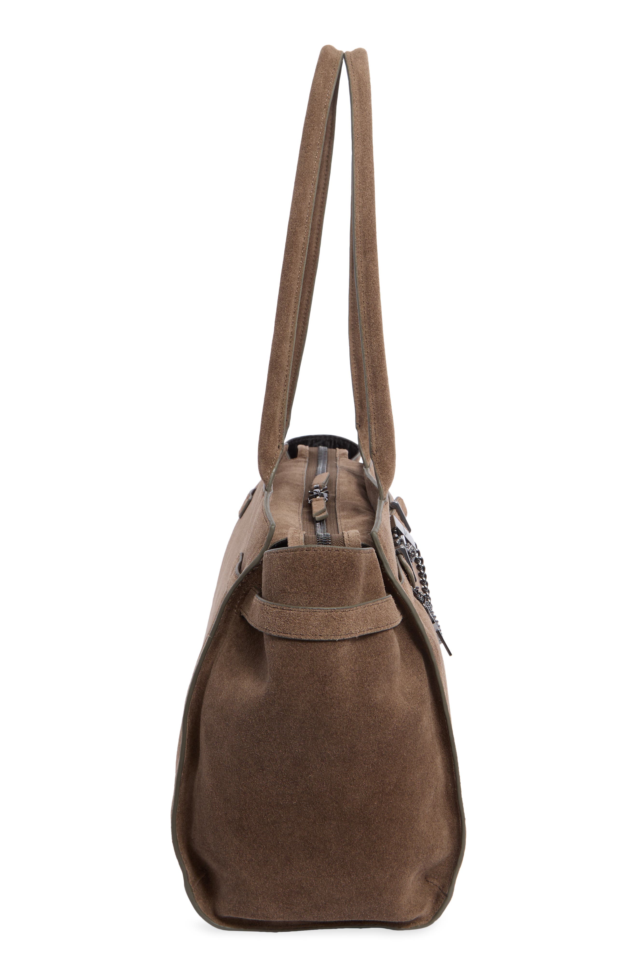 Kingsley Shopper Leather Tote, Alternate, color, DARK GREY