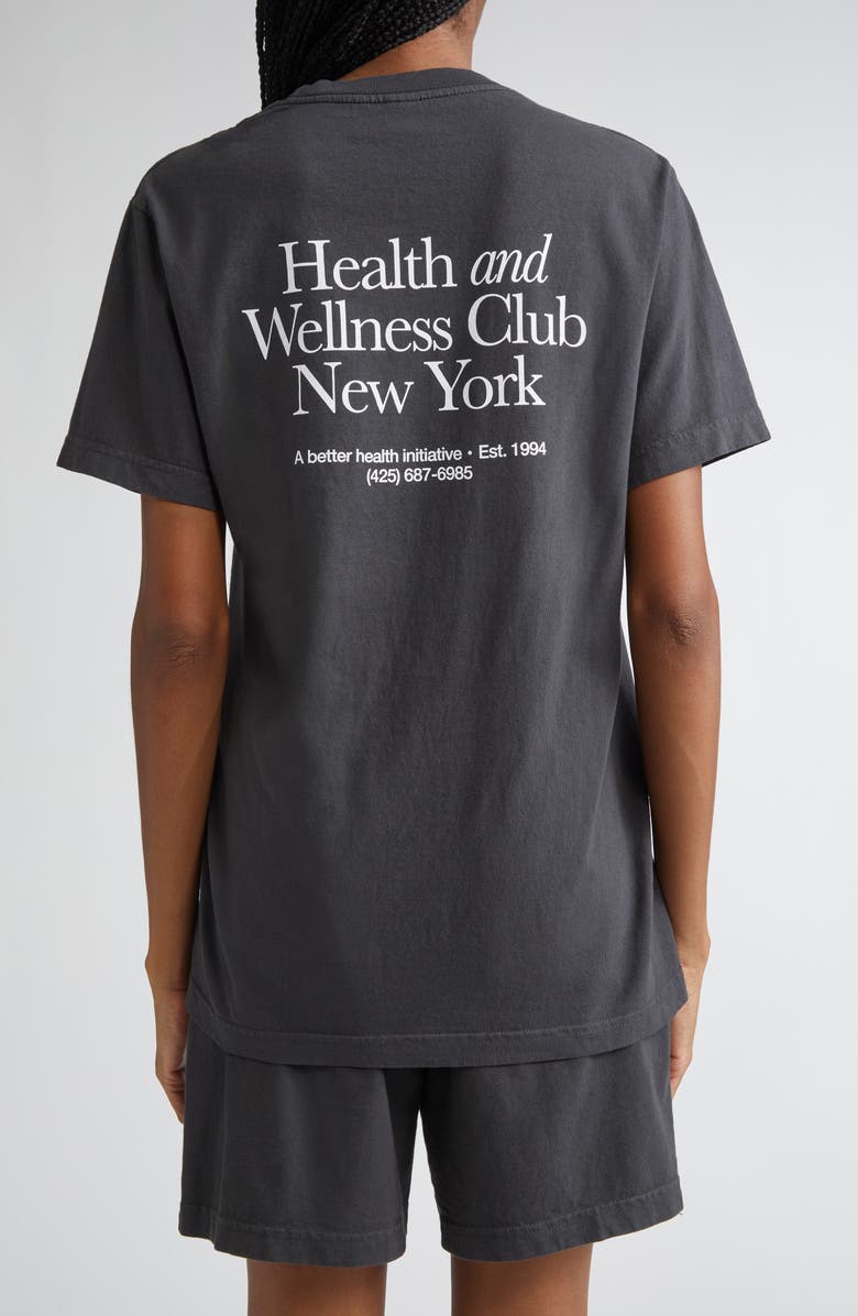 Sporty & Rich Health & Wellness Club New York Cotton Graphic T-Shirt, Alternate, color,