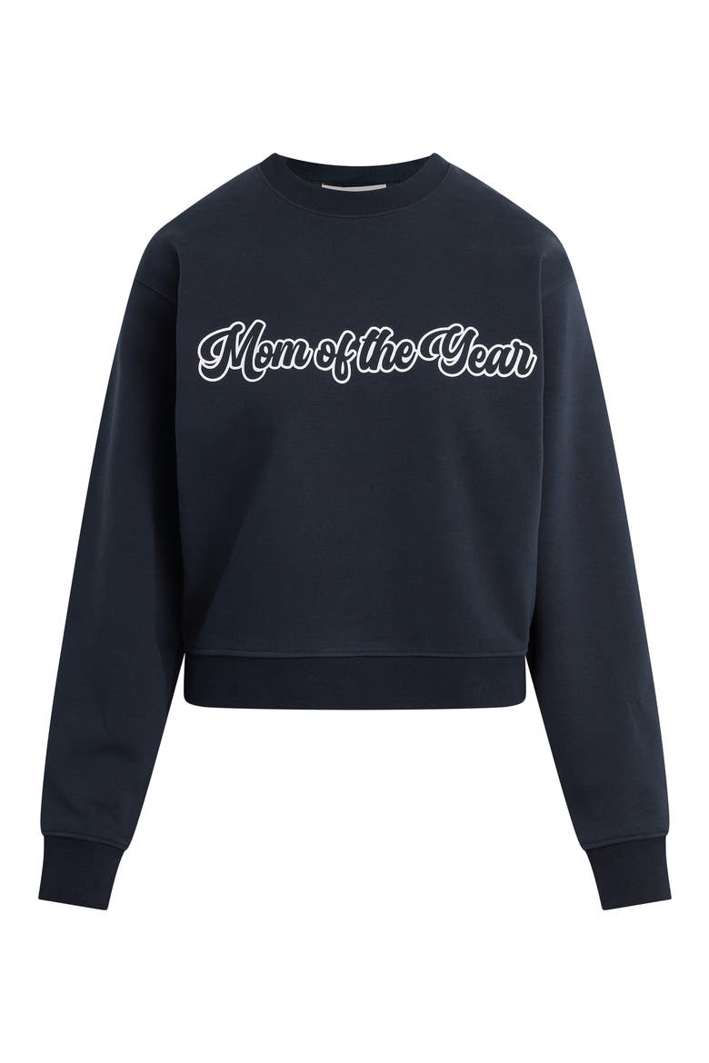 The Varsity Mom of the Year French Terry Graphic Sweatshirt, Alternate, color, NAVY