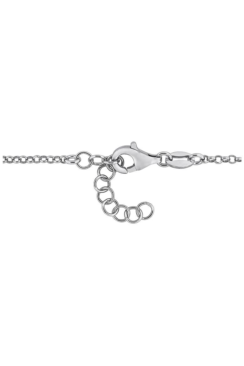 Textured Heart Charm Bracelet, Alternate, color, SILVER