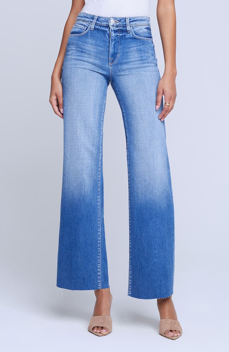 L'AGENCE Scottie High Waist Wide Leg Jeans, Main, color, 