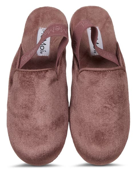 Velvet Sling Back Slippers (Baby)