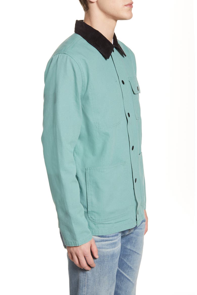 Drill Canvas Chore Coat, Alternate, color, OIL BLUE