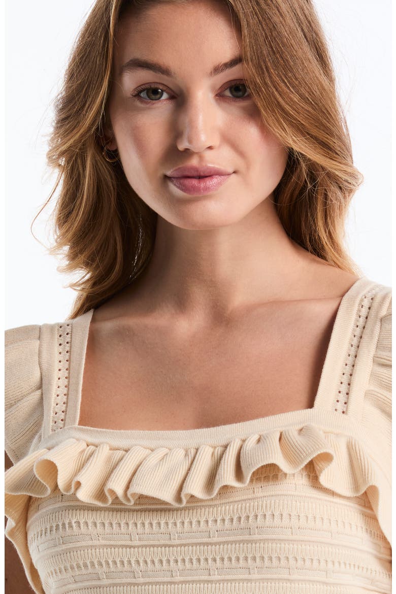 Ruffle Sweater Tank, Alternate, color, WHITE SWAN