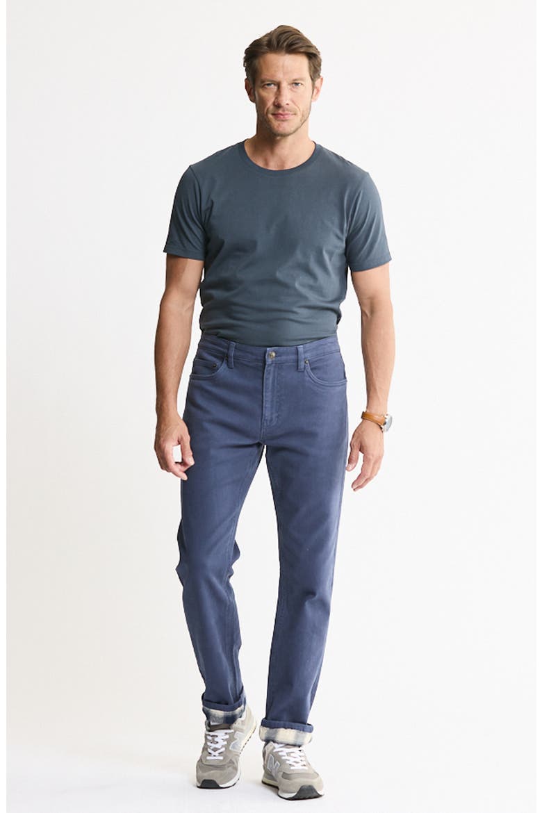 Flannel Lined Bull Jeans, Alternate, color, NAVY