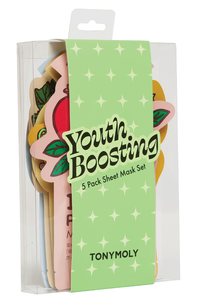 TONYMOLY Youth Boosting Set of 5 Sheet Mask Set, Alternate, color, 