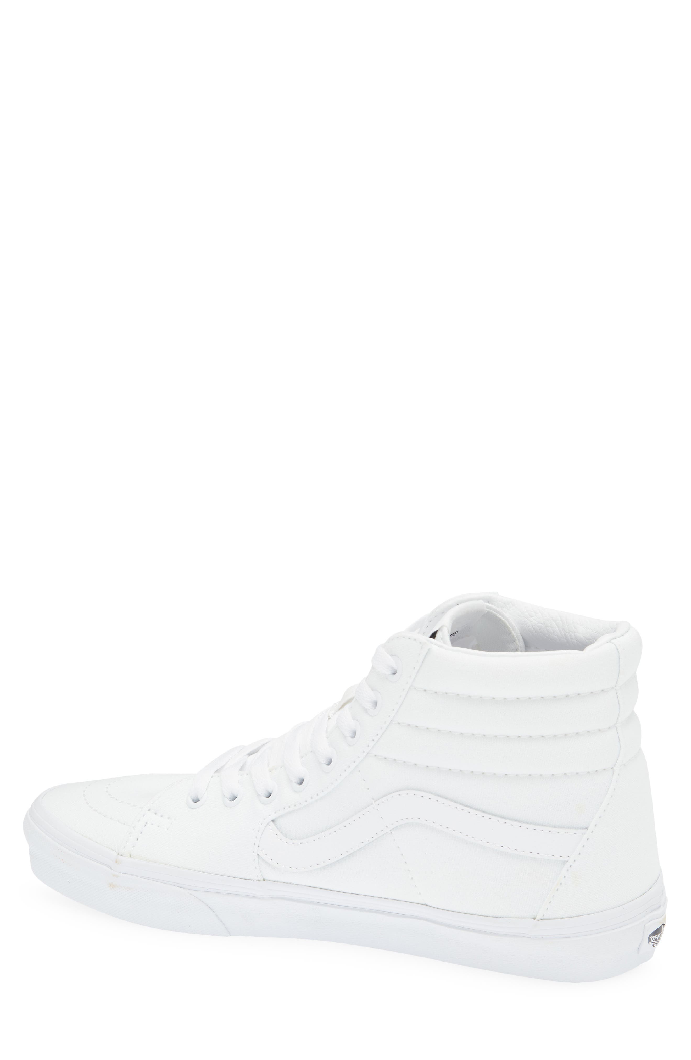 Sk8-Hi Wide High Top Sneaker, Alternate, color, CNVS WHITE