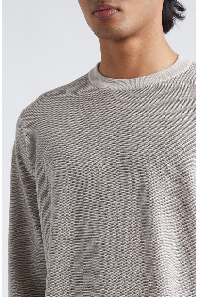 Singular Merino Wool Crewneck Sweater, Alternate, color, GREY FLEECE / MUSHROOM