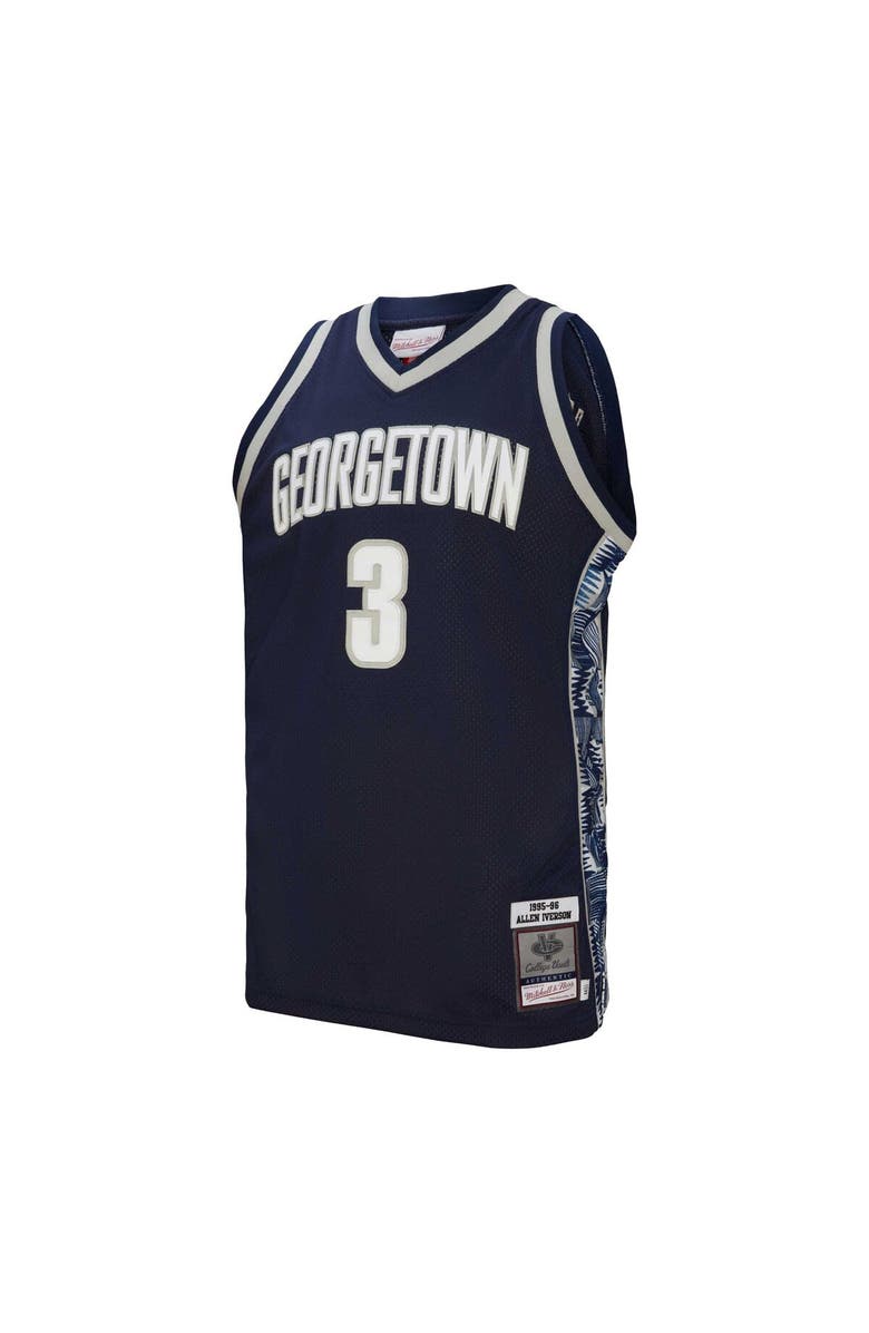 Mitchell & Ness Men's Mitchell & Ness Allen Iverson Navy Georgetown Hoyas 1995/96 Authentic Jersey, Alternate, color, 