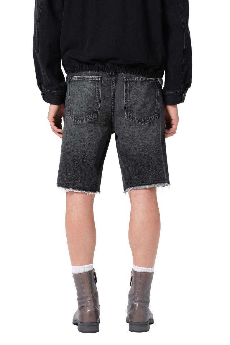 Anson Cutoff Denim Shorts, Alternate, color, CLIP DARK WASH BLACK CUT HEM