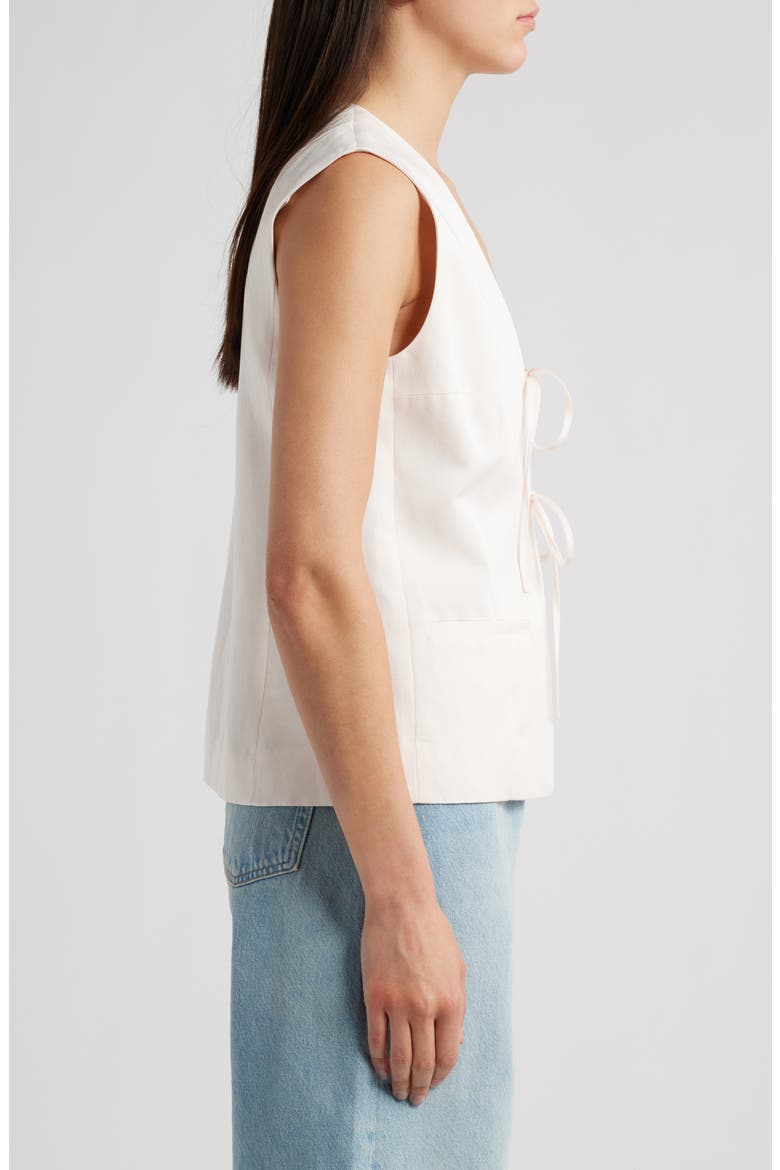 Sweetcorn Tie Closure Vest, Alternate, color, PINK DUSTY LIGHT