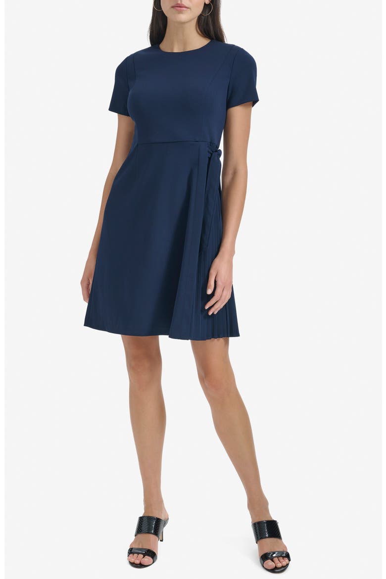 calvin klein sleeveless pleated a line dress Calvin Klein Womens Dress 8P Gray A Line Sleeveless Lined Pleated Round Neck