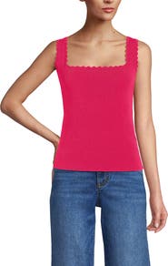 Lands' End High Retention Square Neck Tank Sweater