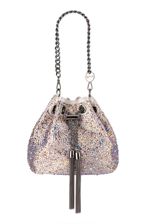 Mika Crystal Drawstring Top Handle Bag