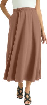 Jessica London Soft Ease Midi Skirt
