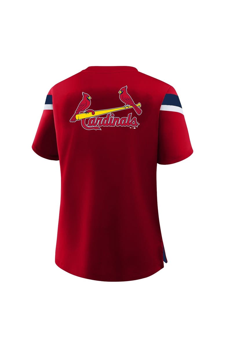 PROFILE Women's Profile  Red St. Louis Cardinals Lace-Up T-Shirt, Alternate, color, Red