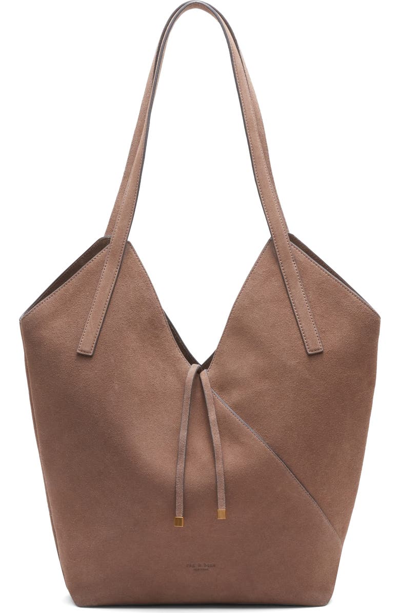 rag & bone Alix Suede Tote, Main, color, Clay