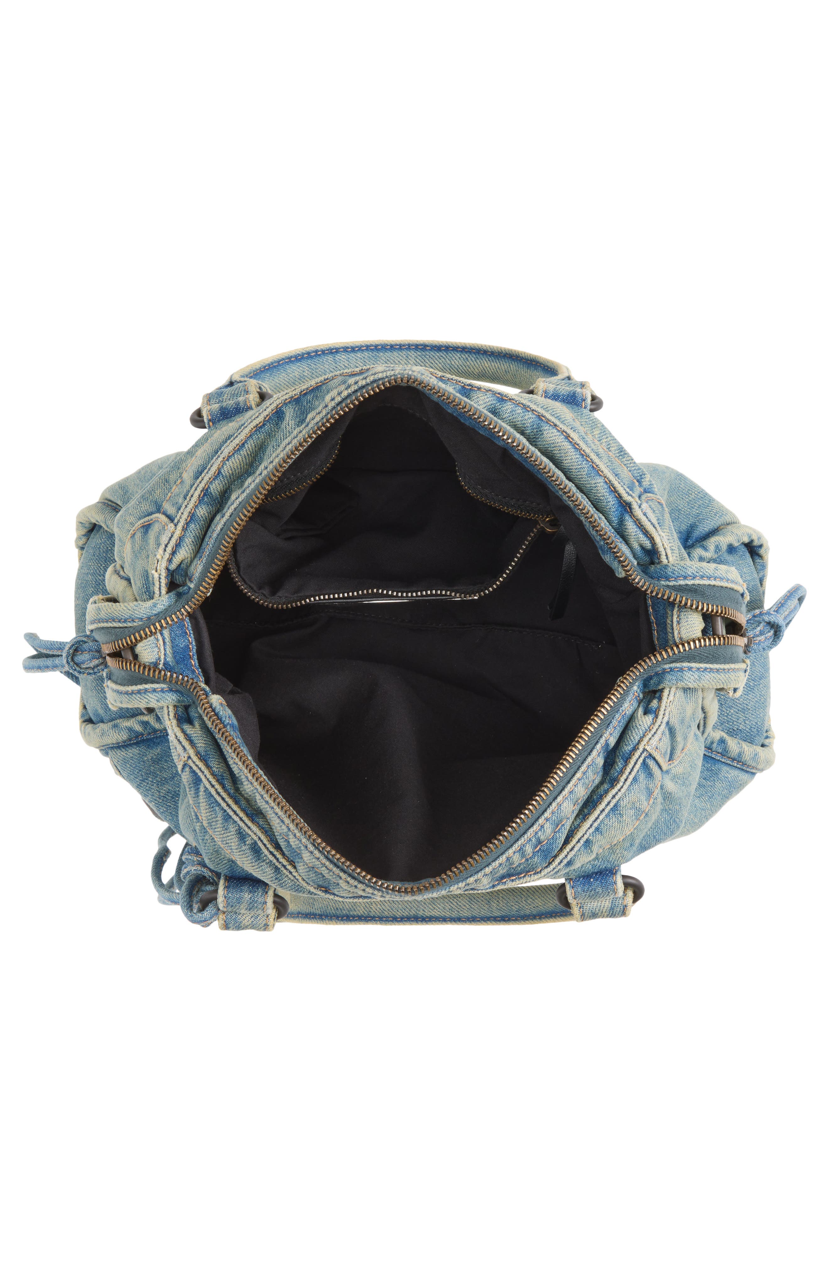 Small Le City Denim Top Handle Bag, Alternate, color, 4727 BLUE