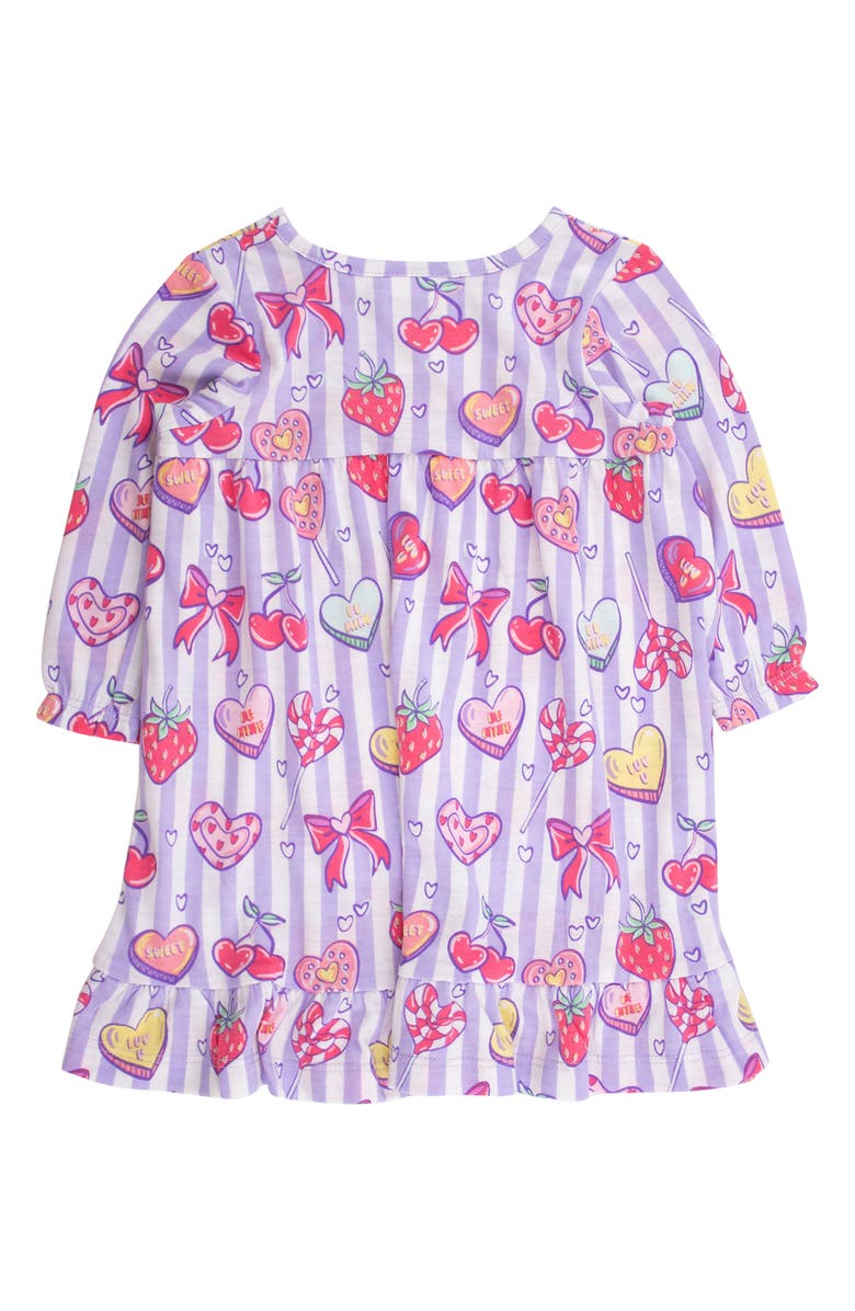 RuffleButts Kids
 Lolly Hearts Nightgown, Alternate, color, Purple