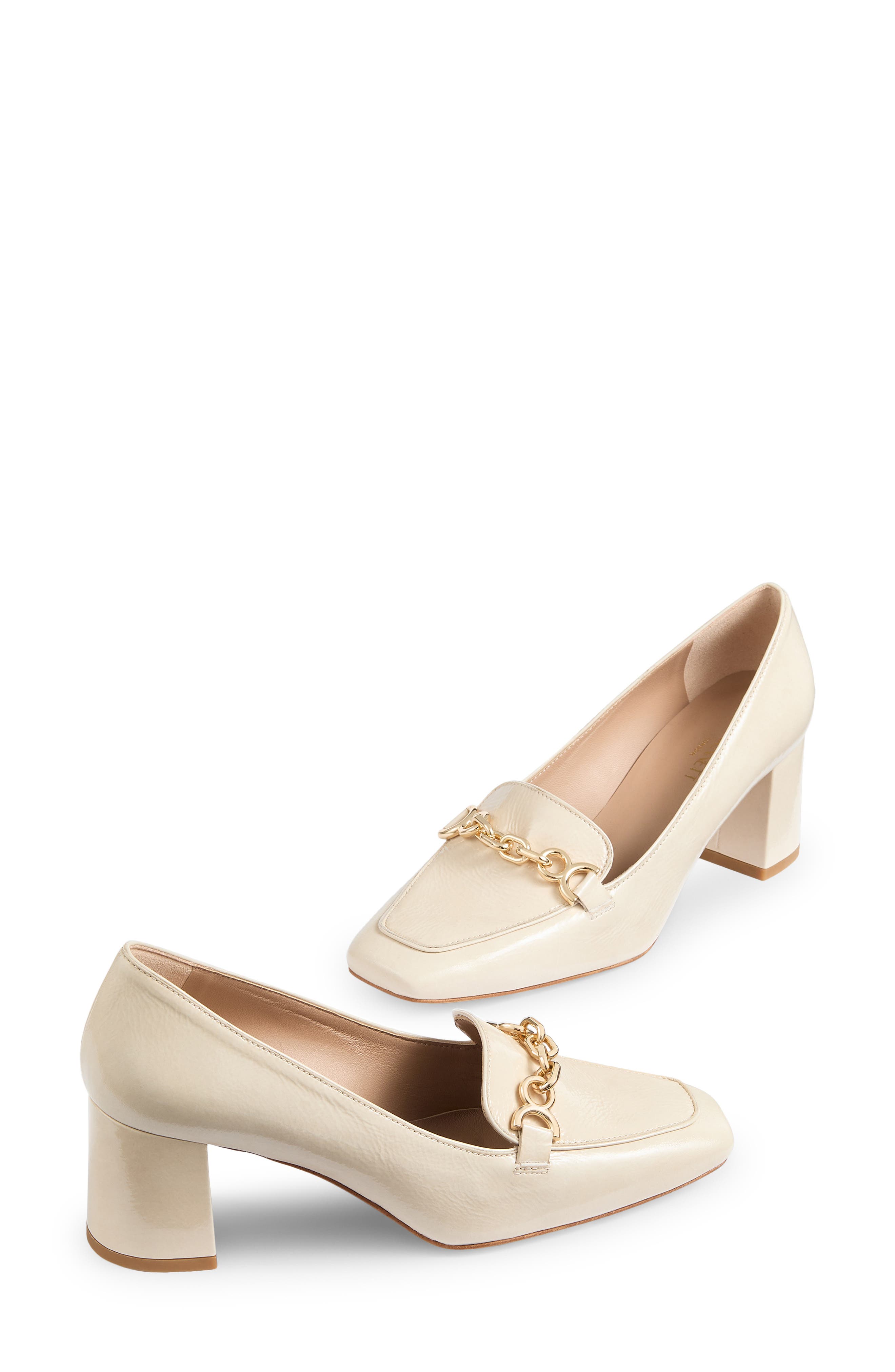 LK Bennett Johanna Loafer Pump, Alternate, color, Ecru