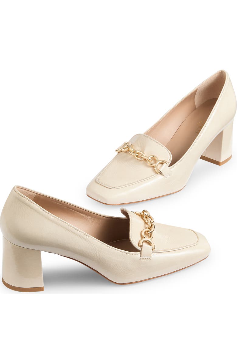 LK Bennett Johanna Loafer Pump, Alternate, color, Ecru