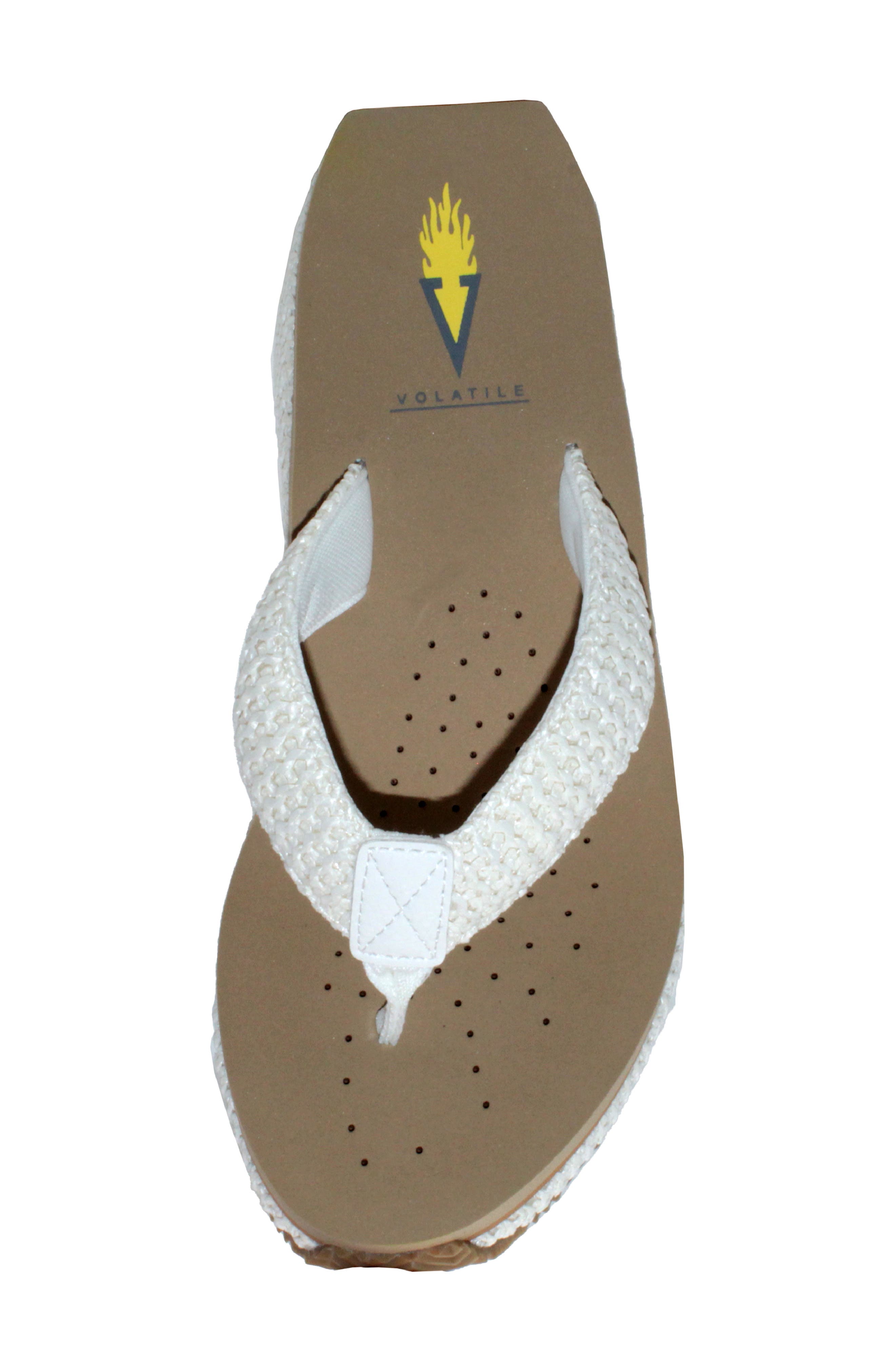 Volatile Island Platform Flip Flop, Alternate, color, White