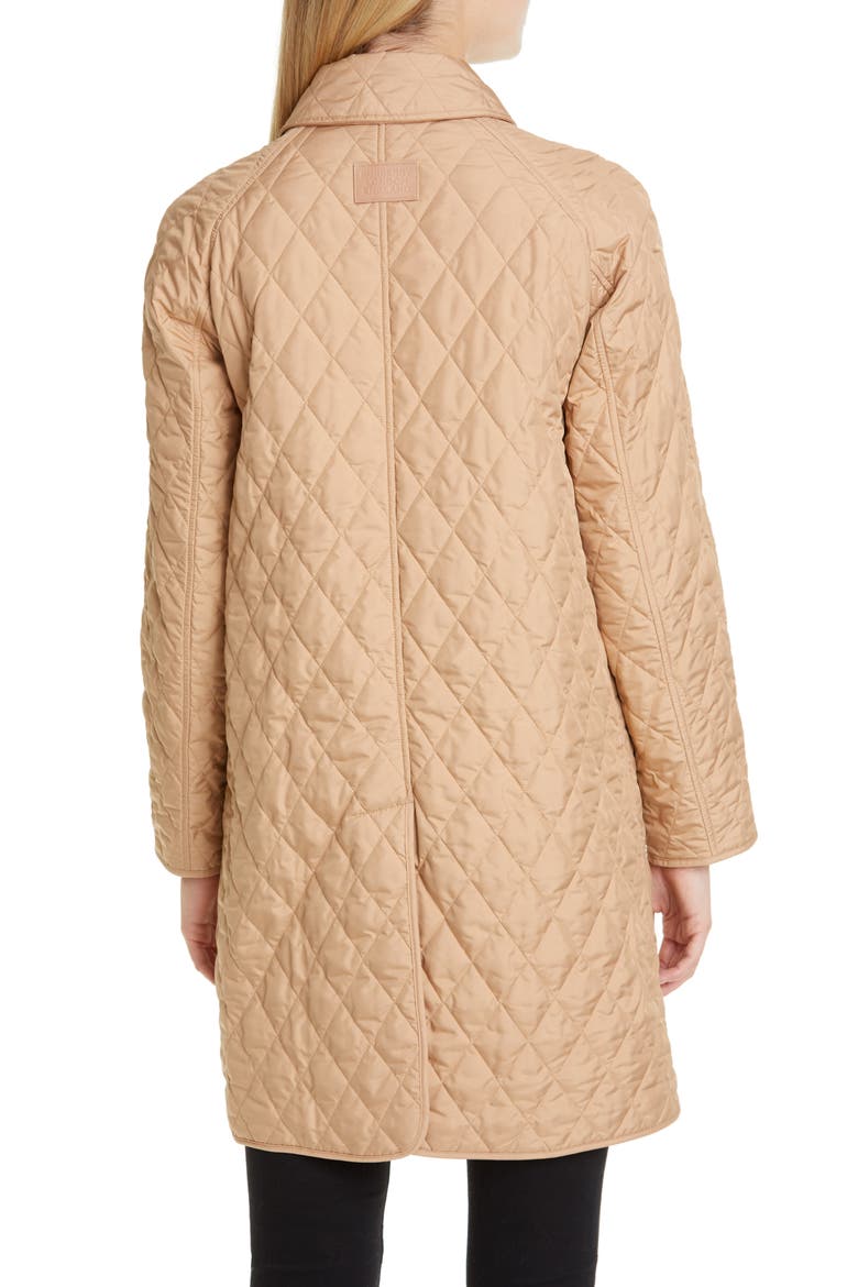 Tything Quilted Double Breasted Coat, Alternate, color, BISCUIT