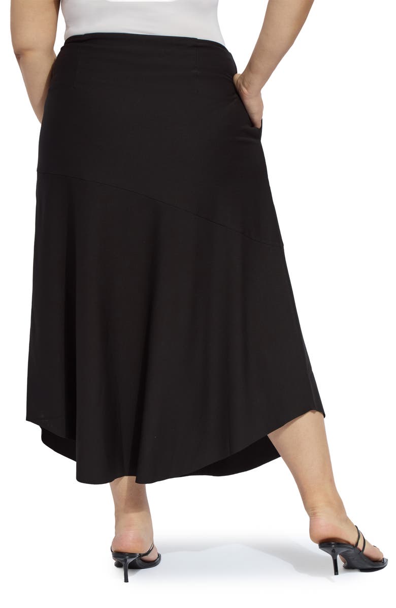Lysse 'Lyssentials A-Line Ponte Midi Skirt, Alternate, color, Black