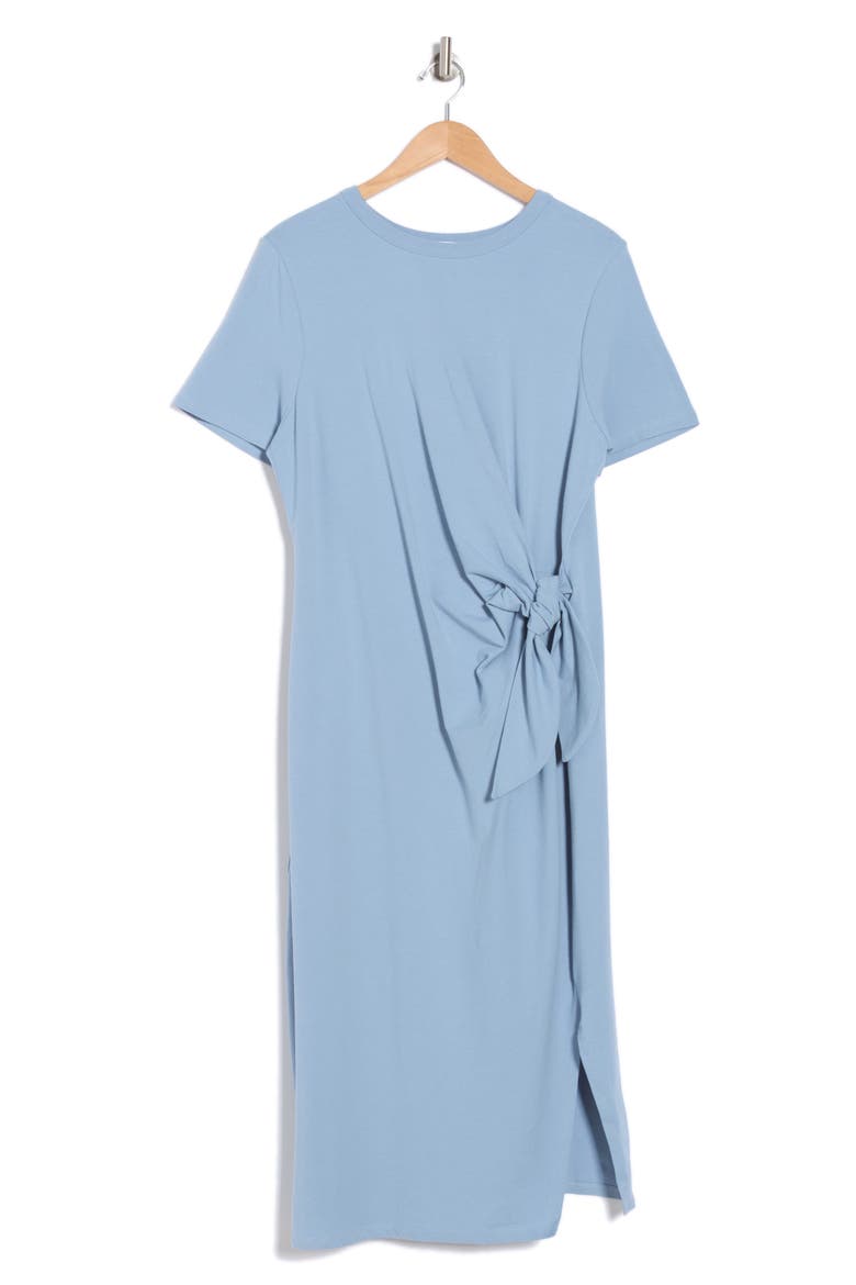 Tie Knot Midi Dress, Alternate, color, BLUE