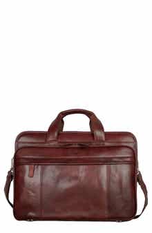 Double Compartment Leather Briefcase