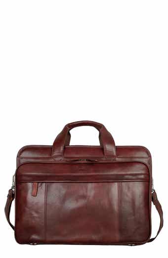 Double Compartment Leather Briefcase