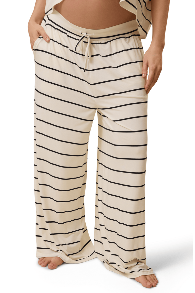 Aria Casual Lounge Pants, Main, color, White Black Stripe