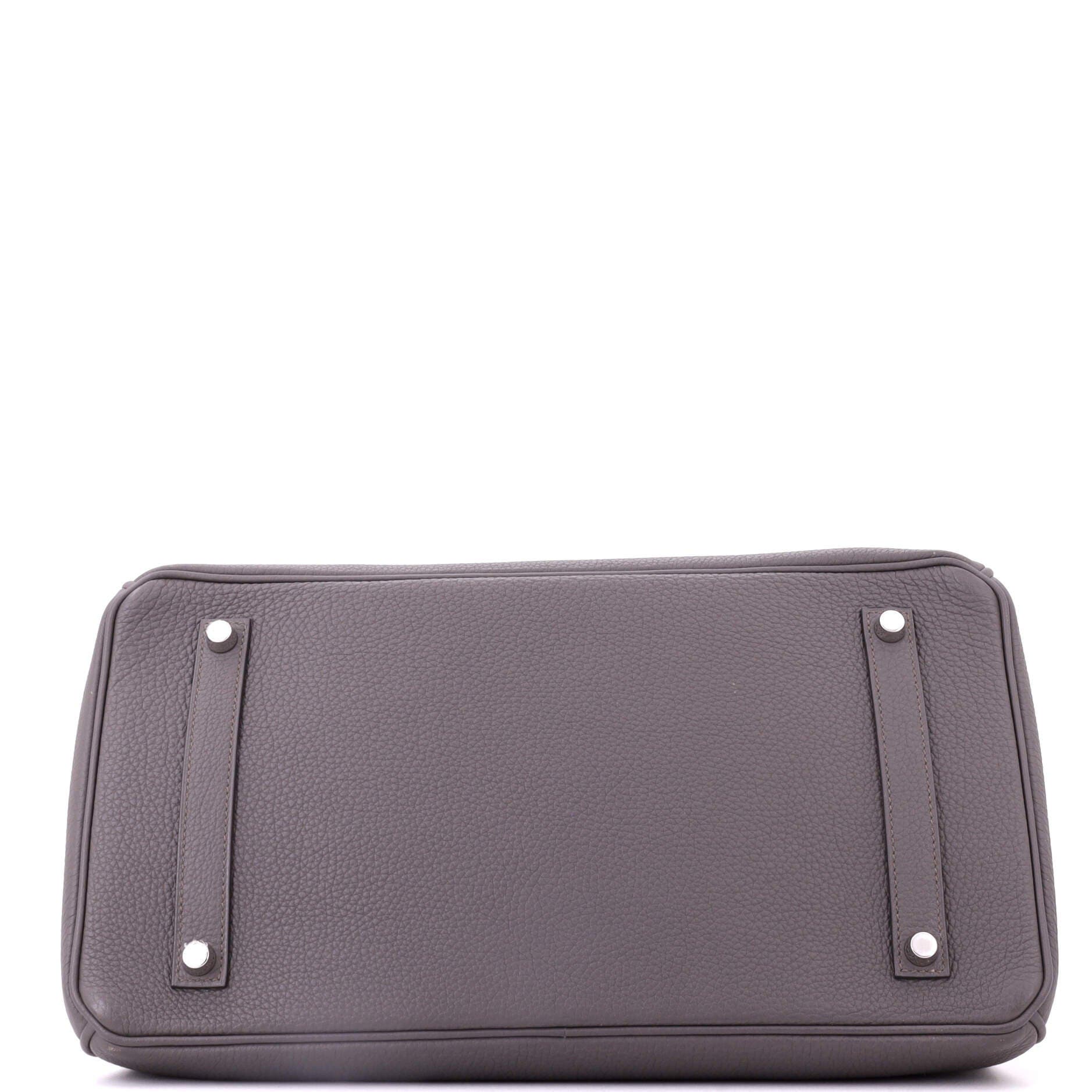 Pre-Owned Hermes Birkin Handbag Grey Togo with Palladium Hardware 35, Alternate, color, Etain