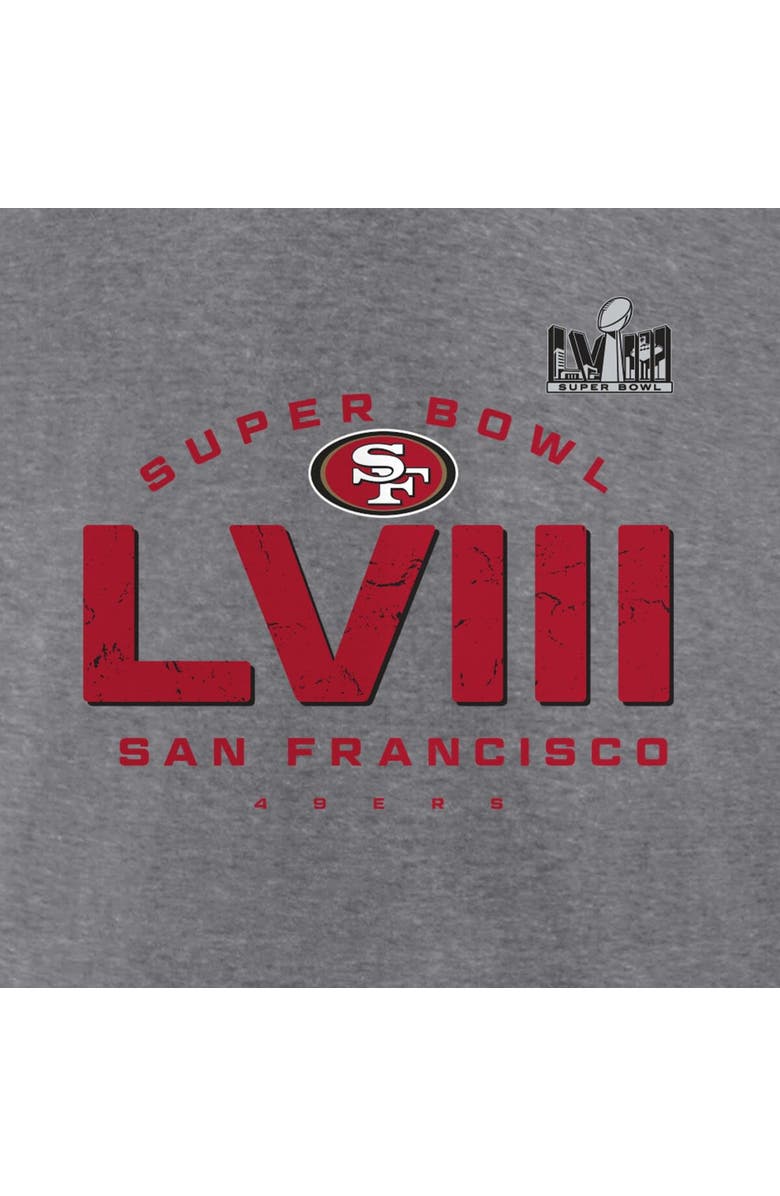 FANATICS Men's Fanatics Branded Heather Gray San Francisco 49ers Super Bowl LVIII Made it T-Shirt, Alternate, color, 
