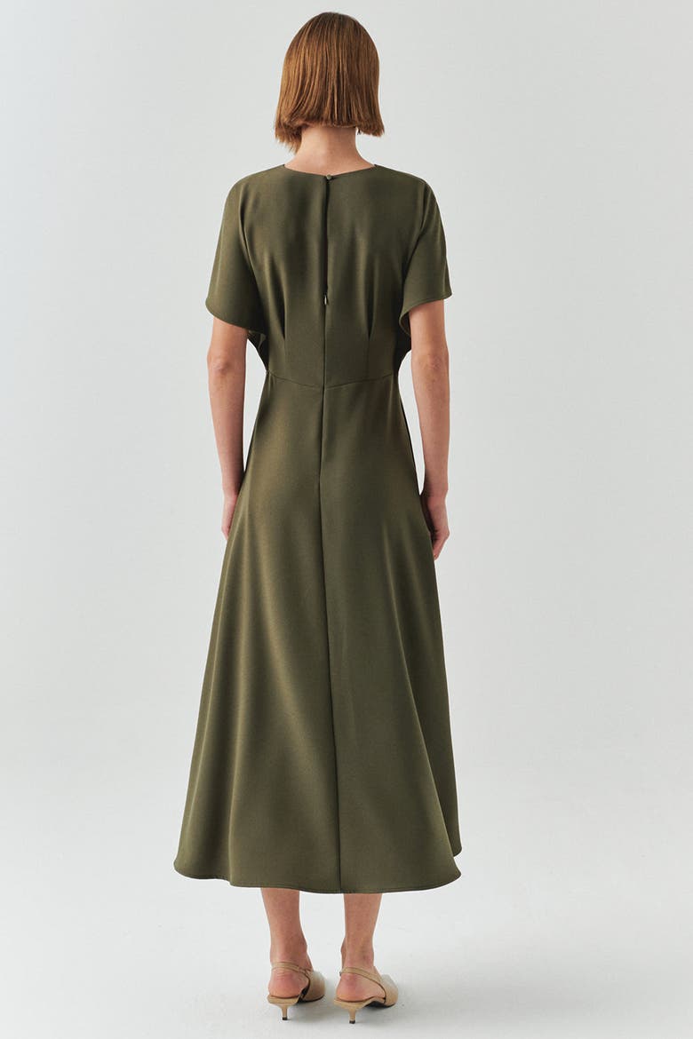 Elodie Midi Dress, Alternate, color, KHAKI