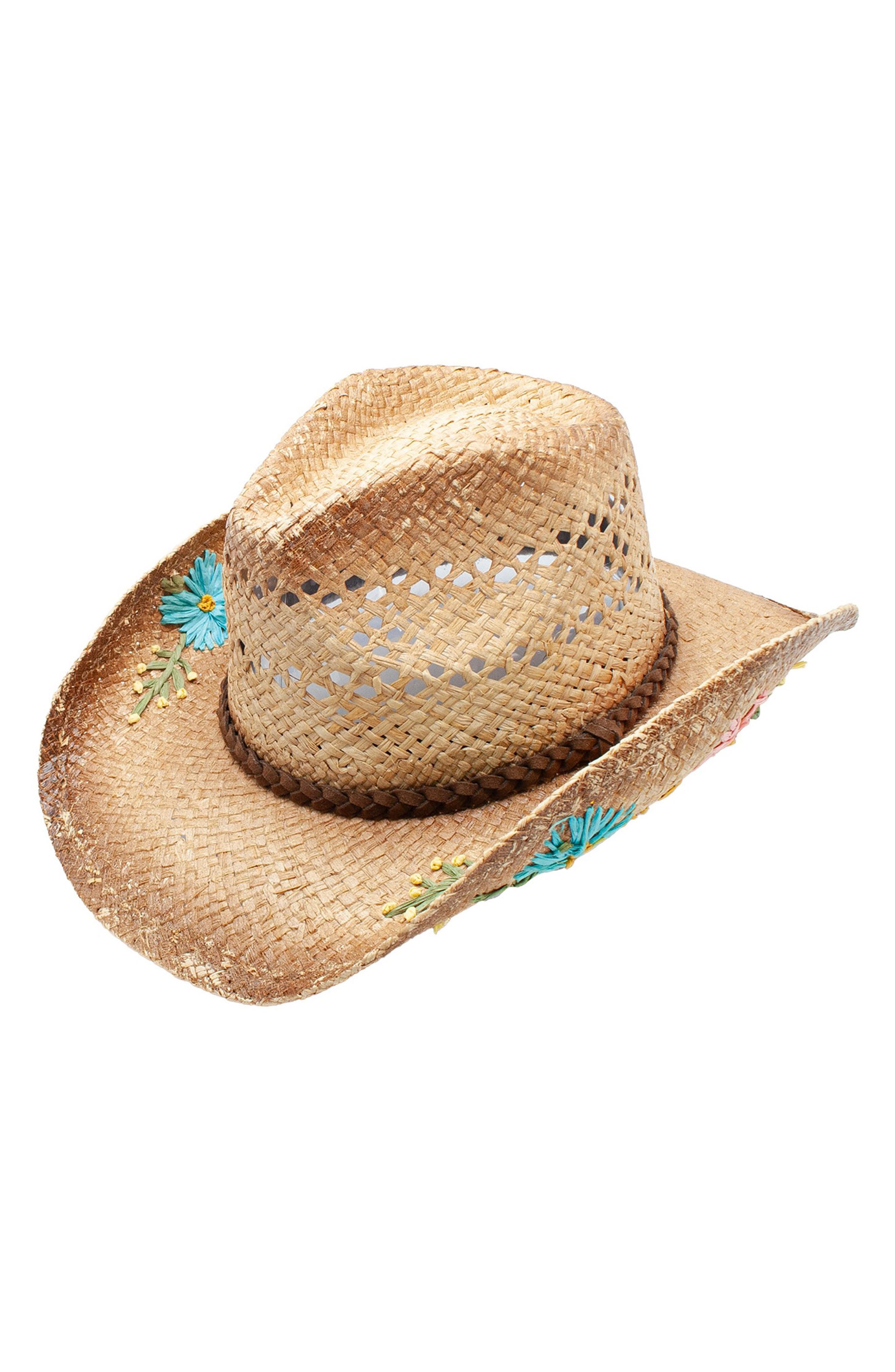 PETER GRIMM Emma Straw Cowboy Hat
