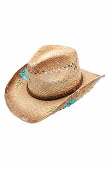 PETER GRIMM Emma Straw Cowboy Hat