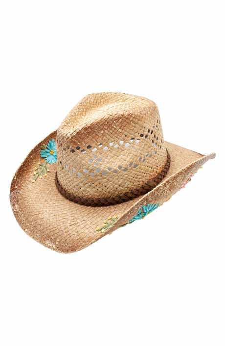 PETER GRIMM Emma Straw Cowboy Hat
