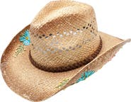 PETER GRIMM Emma Straw Cowboy Hat