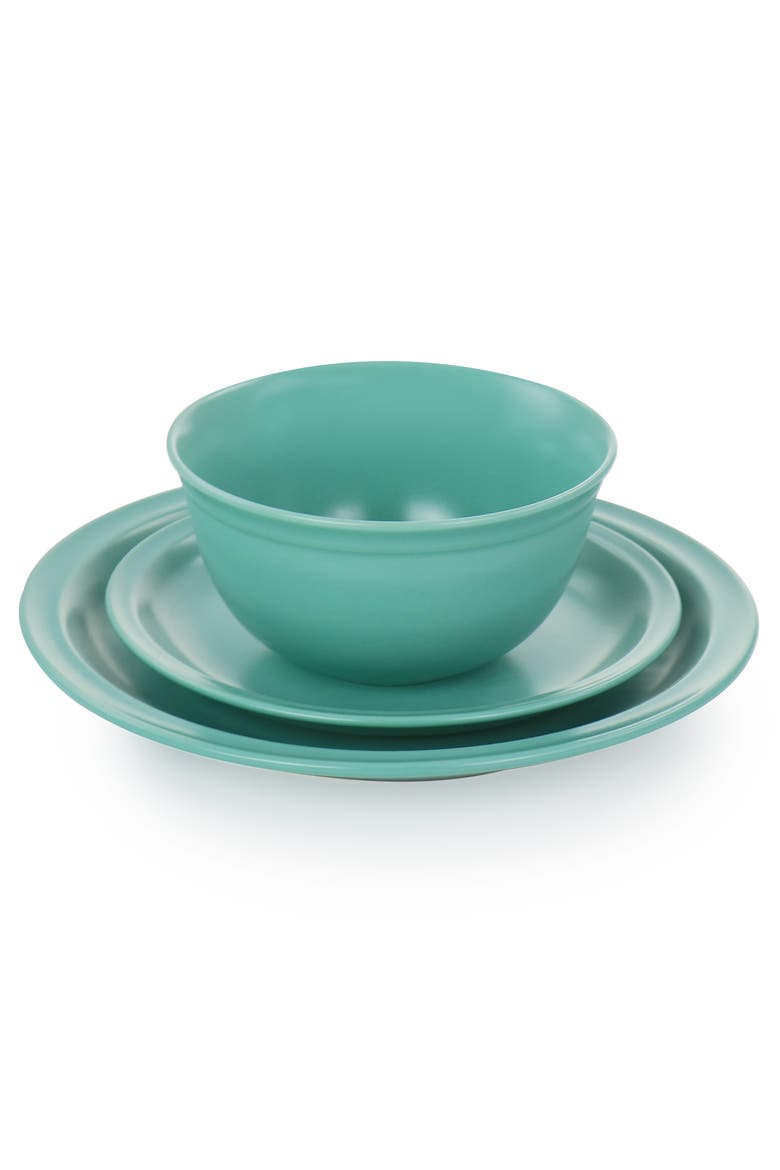 16 Piece Siam Stoneware Dinnerware Set, Alternate, color, Green