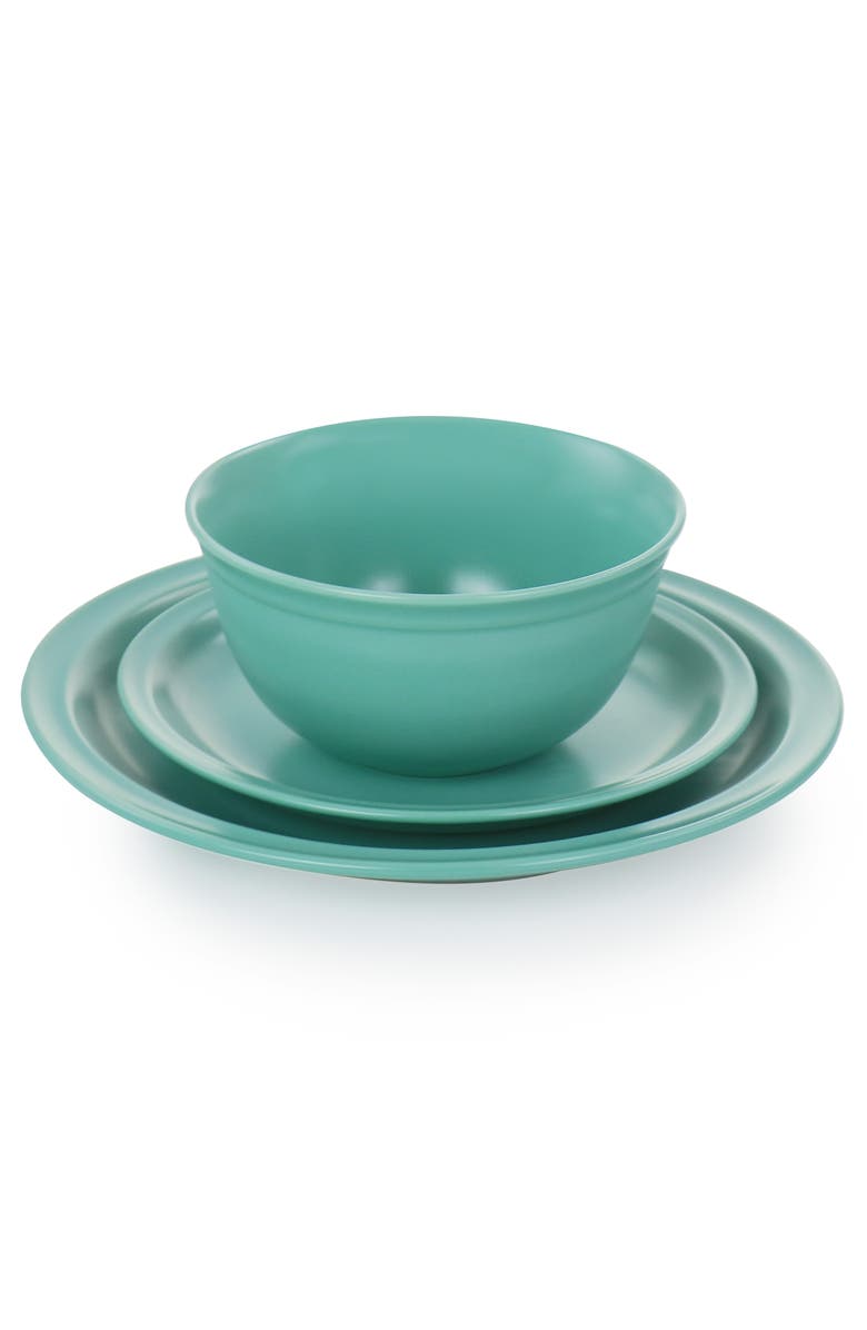Gibson Home 16 Piece Siam Stoneware Dinnerware Set, Alternate, color, Green