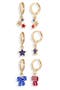 selected Red Multi- Gold