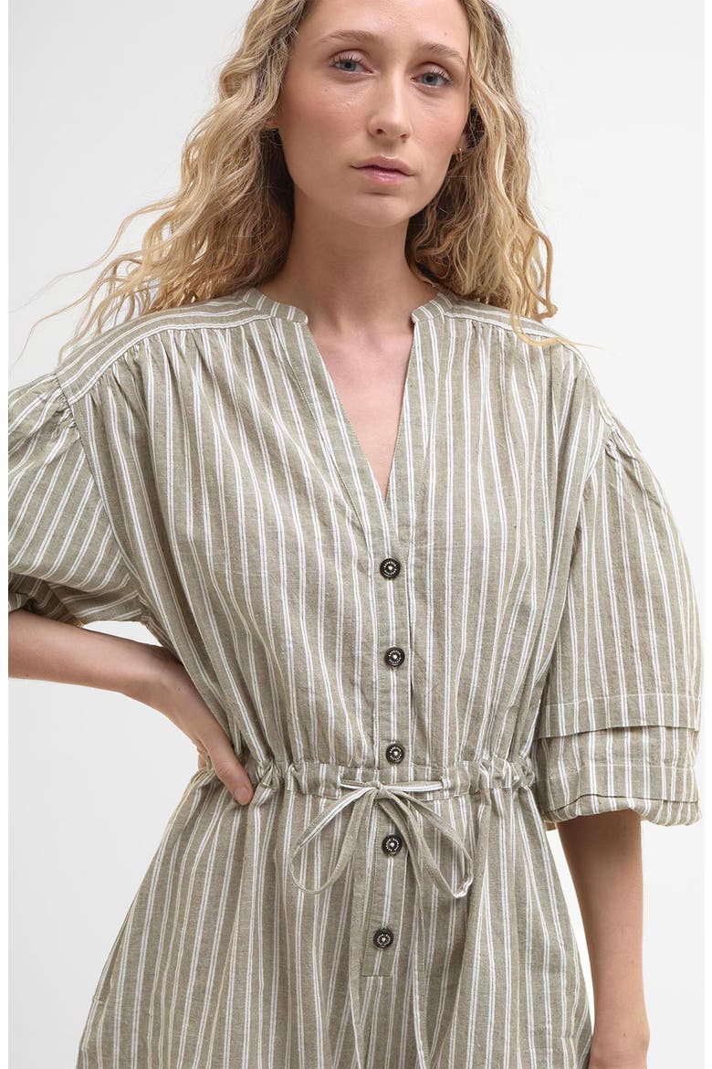 Bobby Cotton & Linen Romper, Alternate, color, DUSKY GREEN STRIPE