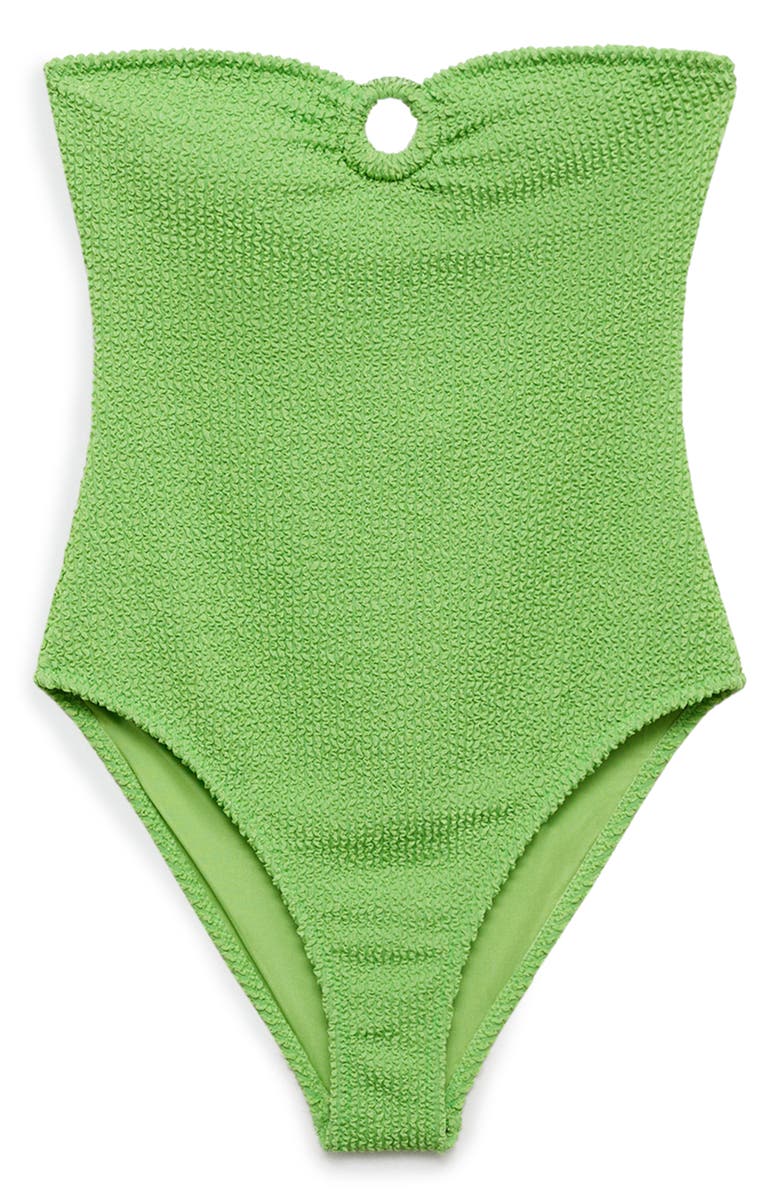 MANGO O-Ring Strapless One-Piece Swimsuit, Alternate, color, 