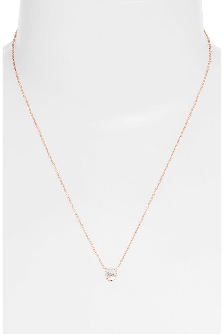 Rae Small Mixed Cubic Zirconia Pendant Necklace, Alternate, color, ROSE GOLD