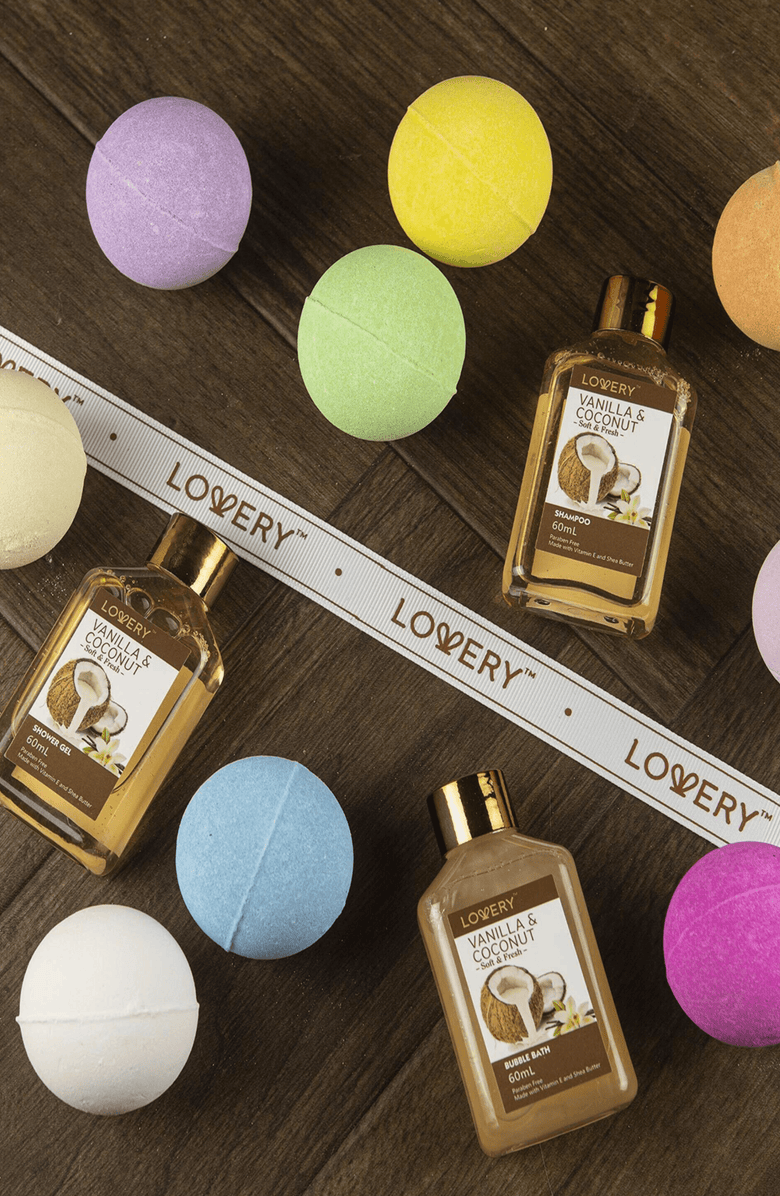 Lovery Premium Eco-Friendly Bathtub Caddy Gift Set, Alternate, color, Light Brown Bamboo