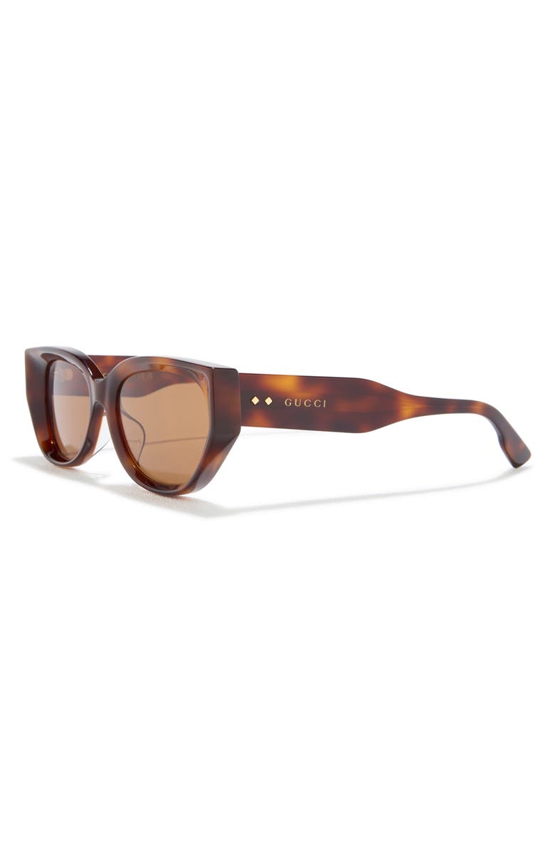 Gucci 54mm Cat Eye Sunglasses, Alternate, color, Havana Havana Brown