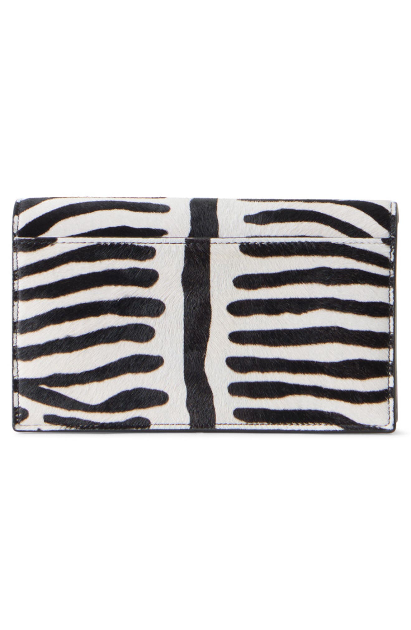 Akris Anouk Genuine Calf Hair Envelope Clutch, Alternate, color, Zebra Stripes Small