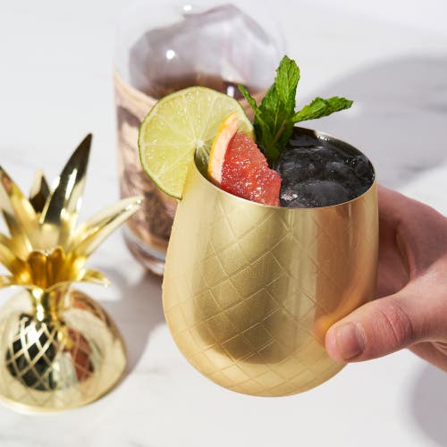 Viski Pacific Pineapple Tumbler In Gold