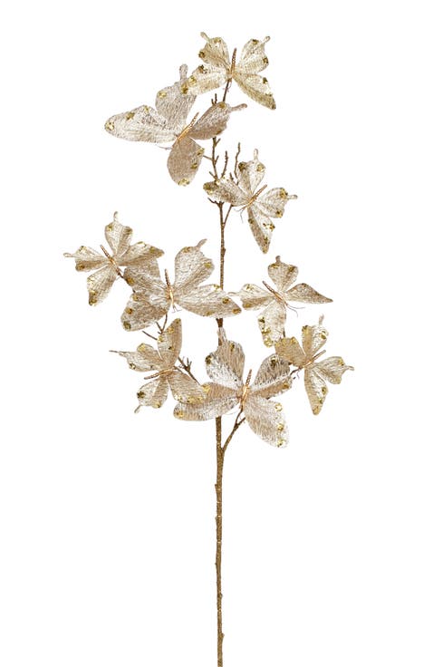 Festive Glitter Leaf Spray, Set of 12